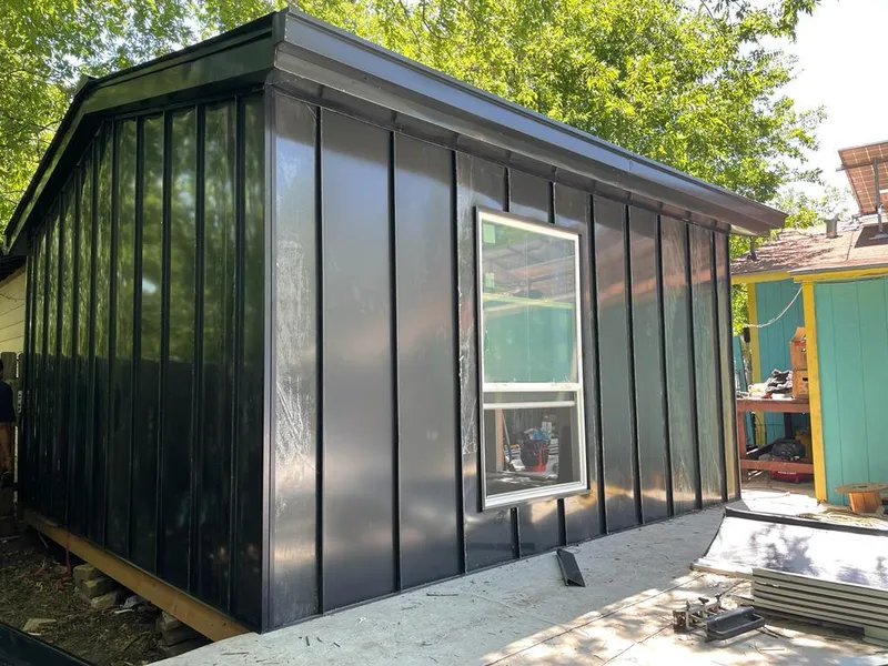 Black standing seam metal wall panels for Metal Roof Installation in Maumelle